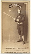 John A. "Jack" Farrell, 2nd Base, Washington Nationals, from the Old Judge series (N172) for Old Judge Cigarettes