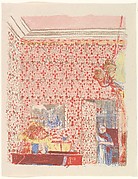 Interior with Pink Wallpaper I, from the series Paysages et Intérieurs