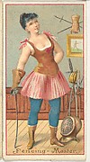 Fencing Master, from the Occupations of Women series (N502) for Frishmuth's Tobacco Company