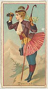 Tourist, from the Occupations of Women series (N502) for Frishmuth's Tobacco Company