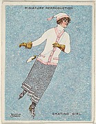 Card 316, Skating Girl, from the series "Artistic Pictures" (T32), issued by Liggett &amp; Myers Tobacco Company to promote Richmond Straight Cut Cigarettes