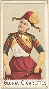 From the series "Sports Girls" (C190), issued by the American Cigarette Company, Ltd., Montreal, to promote Gloria Cigarettes
