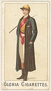 From the series "Sports Girls" (C190), issued by the American Cigarette Company, Ltd., Montreal, to promote Gloria Cigarettes