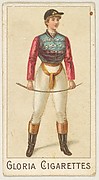 From the series "Sports Girls" (C190), issued by the American Cigarette Company, Ltd., Montreal, to promote Gloria Cigarettes