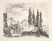 Vuë prise dan les jardins de la Ville d'Est à Tivoli