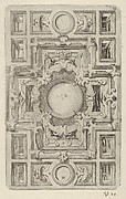 Design for a Ceiling with Strapwork and a Cross-shaped Center