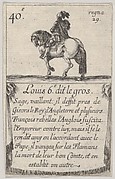 Louis VI, from Game of the Kings of France (Jeu des Rois de France)