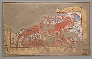 Bench Side-Panel Depicting a Calf in the Marshes