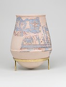 Blue-painted Jar from Malqata with Hathor Emblem