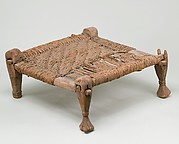 Stool with woven seat