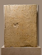 Relief Block, Plucking and Roasting Fowl, Herds Crossing Water