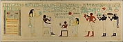 Facsimile of the painting on the inner front side of the sarcophagus of Aashyt