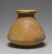 Carinated Stone Jar with Rope Pattern