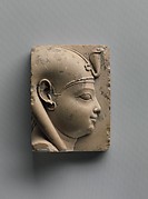 Plaque with relief bust of Harpokrates or another divine/royal child