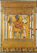 Amenhotep III and his Mother, Mutemwia in a Kiosk, Theban Tomb TT 226