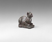 Crouching Cat Figurine