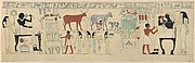 Facsimile of the painting on the inner back side of the sarcophagus of Aashyt