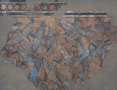 Ceiling Fragment Depicting Birds from the Palace of Amenhotep III