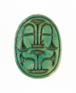 Scarab inscribed with Plant Motifs