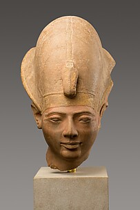 Head of King Amenmesse Wearing the Blue Crown