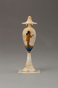 Perfume bottle in the shape of a hes-vase inlaid with the figure of a princess