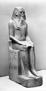 Colossal Statue of  Amenhotep III Reinscribed by Merneptah