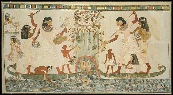 Menna and Family Hunting in the Marshes, Tomb of Menna