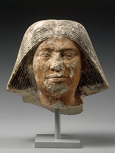 Head of a statue of an older man