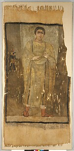 Shroud of a Woman Wearing a Fringed Tunic