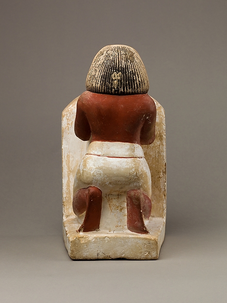 Statue of Roy Chanting the Solar Hymn Written on His Stela