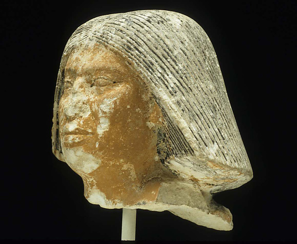 Head of a statue of an older man