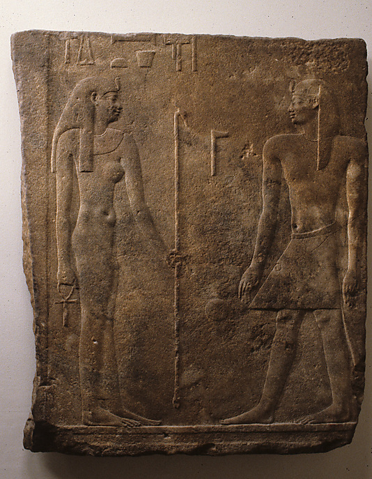 Ball-Playing Ceremony: the king before a goddess, possibly Hathor
