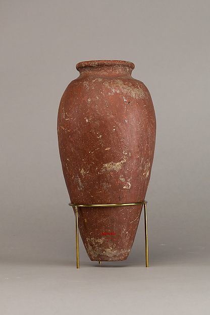 Large red polished ware jar