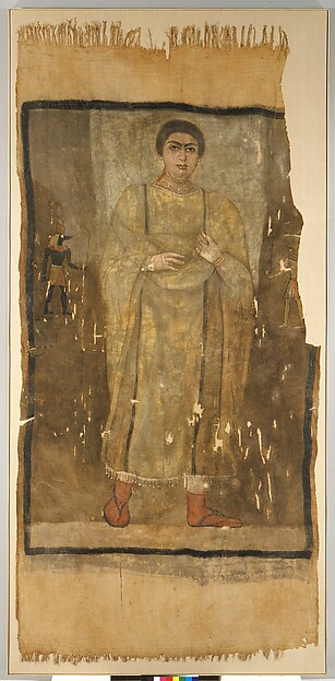 Shroud of a Woman Wearing a Fringed Tunic