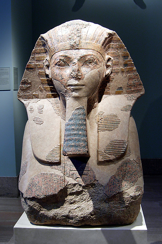 Head and Shoulders of a Sphinx of Hatshepsut