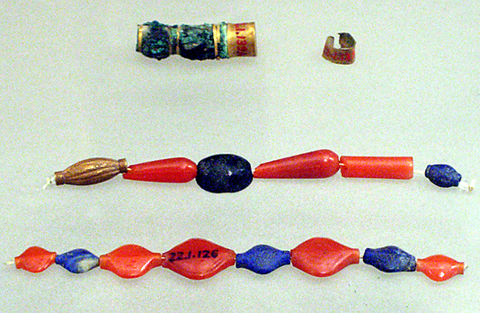 Cylindrical Amulet with Gold Caps