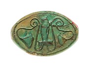 Cowroid Seal Amulet Inscribed with a Plant Motif