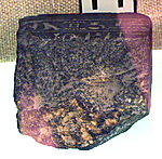 Fragments of a statue of Neferpsamtik which mentions Apries: base
