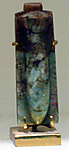 Papyrus column in relief against a plaque