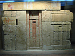West wall of the chapel of Kaemsenu with niches for Iretnub, Kaemsenu and Werdjedptah