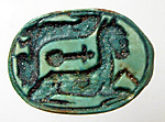 Scarab Inscribed with Two Crouching Horses