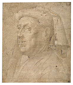 Bust of a Man Wearing a Rolled-Up Cowl Hood
