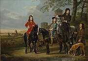 Equestrian Portrait of Cornelis (1639–1680) and Michiel Pompe van Meerdervoort (1638–1653) with Their Tutor and Coachman (