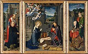 The Nativity with Donors and Saints Jerome and Leonard