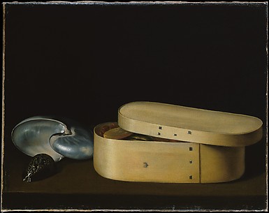 Still Life with a Nautilus, Panther Shell, and Chip-Wood Box