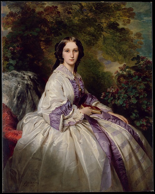 Fascinating Historical Picture of Franz Xaver Winterhalter with Countess Alexander Nikolaevitch Lamsdorff (Maria Ivanovna Beck, 1835–1866) in 1859 