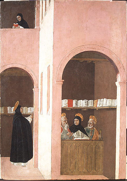 Saint Thomas Aquinas Aided by Saints Peter and Paul