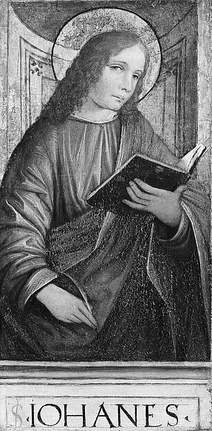The Twelve Apostles: Saints Bartholomew, Andrew, Matthew, James the Greater, Thaddeus, Philip, James the Lesser, Simon, Peter, Paul, Thomas, and John