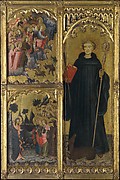 Saint Giles with Christ Triumphant over Satan and the Mission of the Apostles
