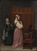 A Young Woman at Her Toilet with a Maid